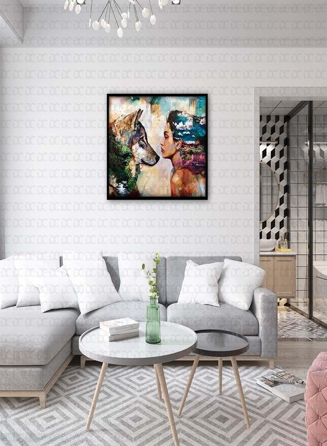 Retailio مجموعة ريتيليو للرسم بالأرقام على قماش الزهور، مناسبة للأطفال والفتيات والكبار والمبتدئين، مقاس 16 × 20 بوصة، مجموعة الرسم الزيتي بدون لهب، هدية (الجميلة والوحش) - Image 2